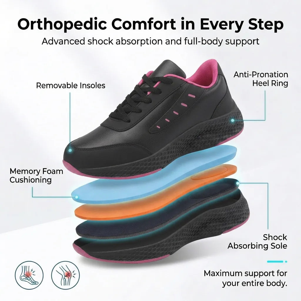 HexoComfy™ Women's Orthopedic Leather Shoes 8