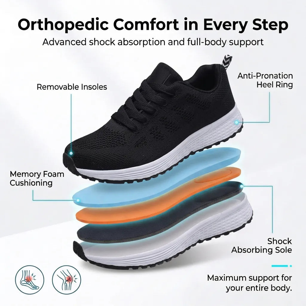 HexoComfy™ Women's Breathable Knit Orthopedic Shoes 2