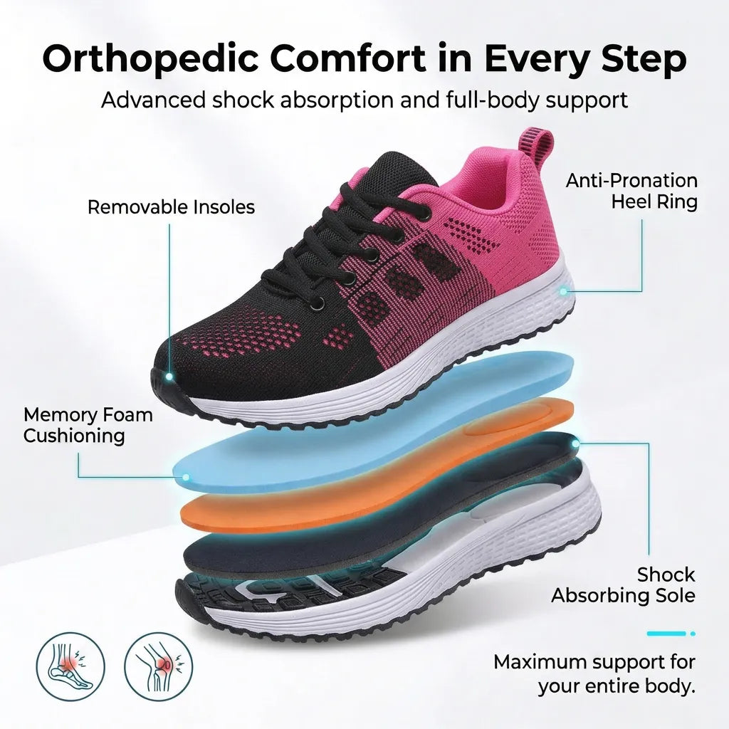 HexoComfy™ Women's Breathable Knit Orthopedic Shoes 8