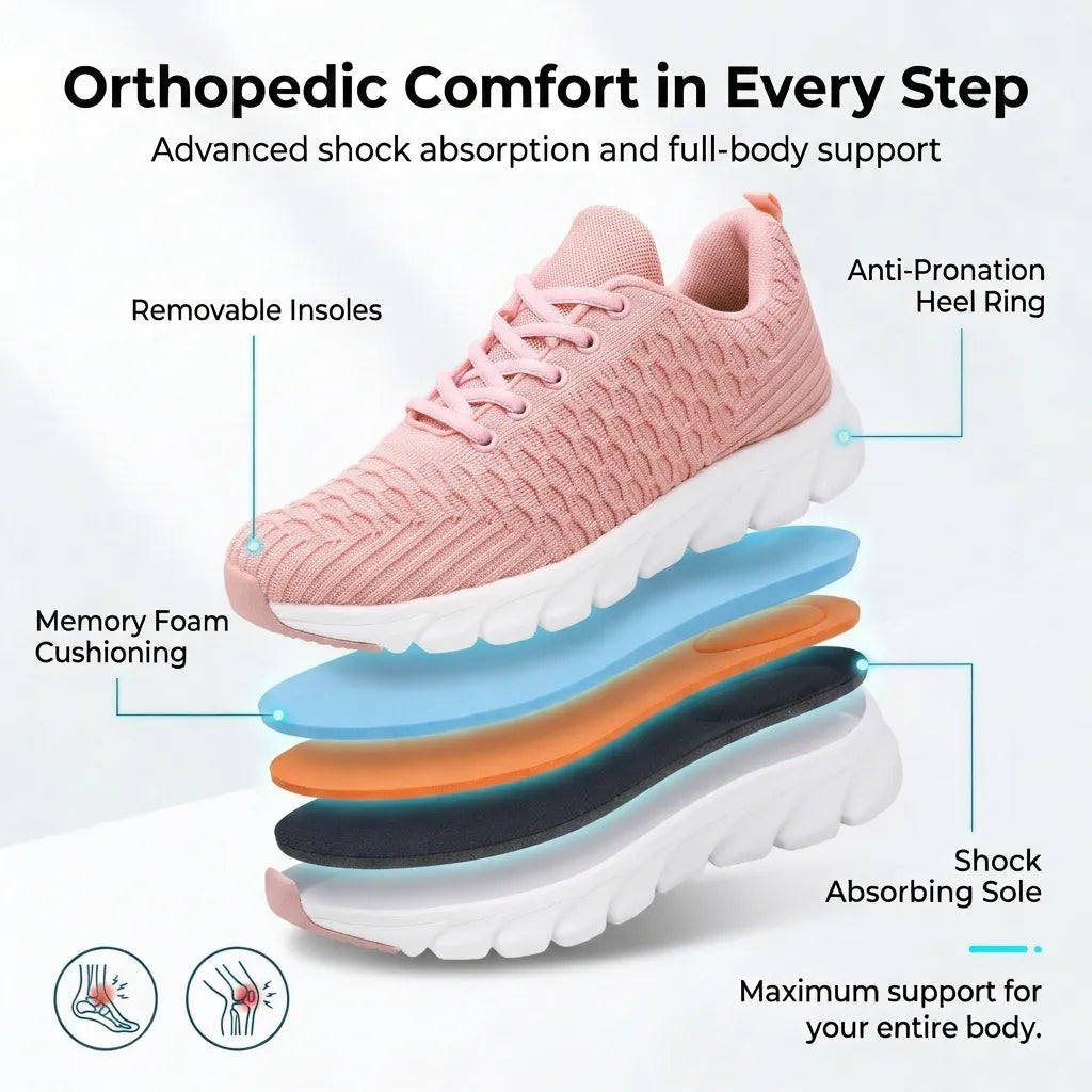 HexoComfy™ Women's Fusion-Knit Orthopedic Shoes 2