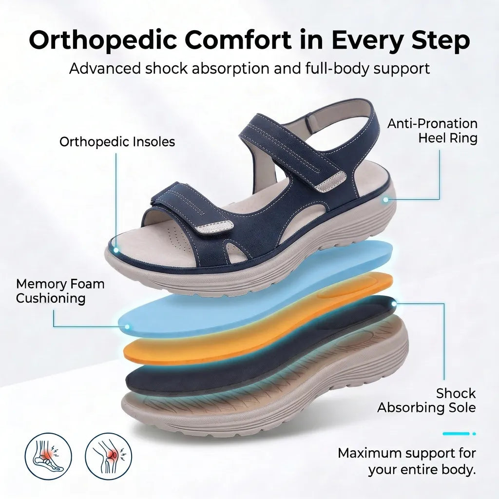 HexoComfy™ Women's Orthopedic Sandals with Soft Cushioned Footbed 2