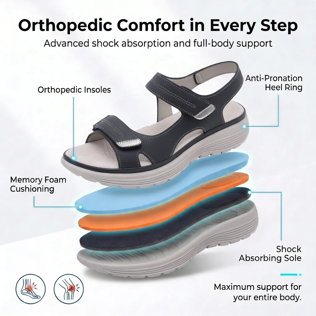 HexoComfy™ Women's Orthopedic Sandals with Soft Cushioned Footbed 8