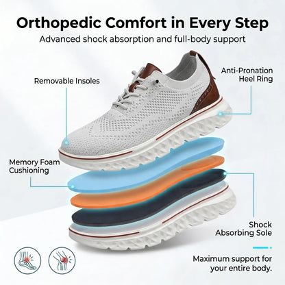 HexoComfy™ Women's Knit-Leather Orthopedic Shoes 4