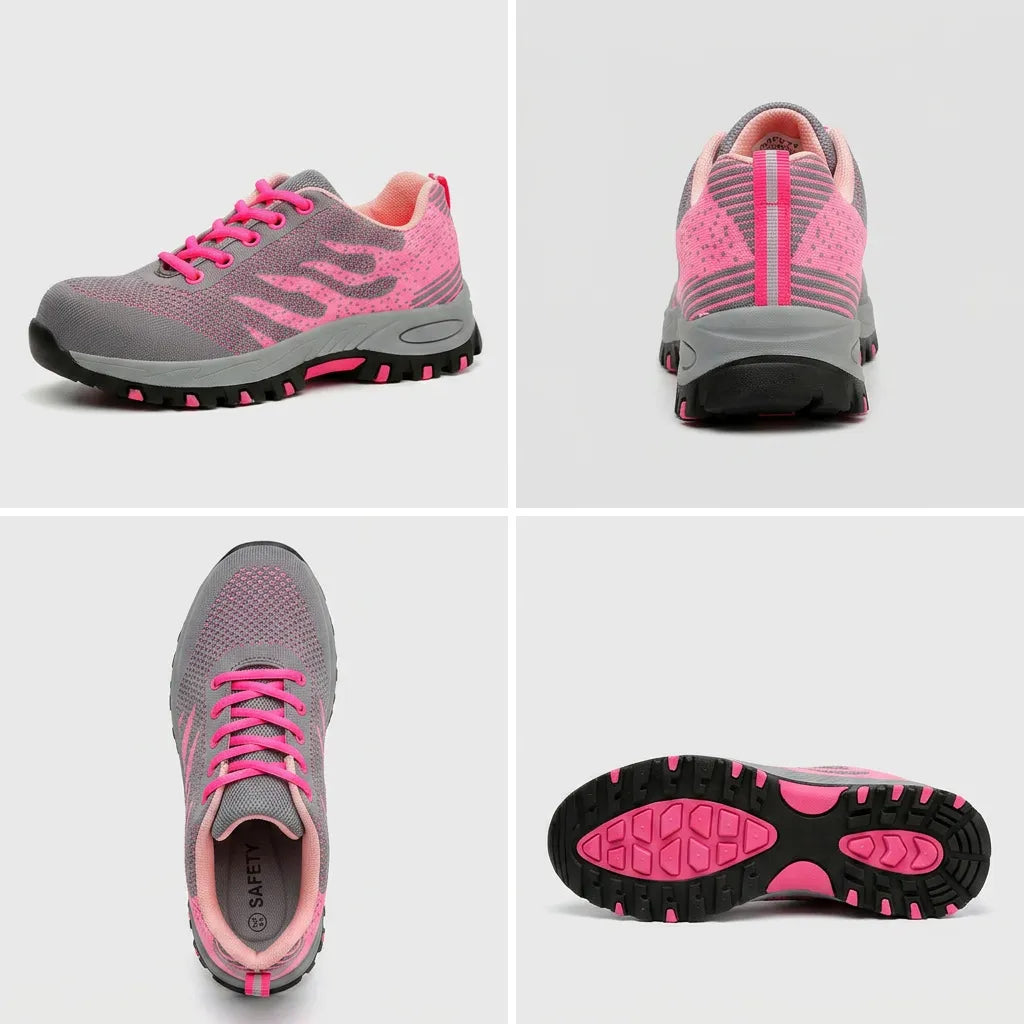 HexoComfy™ Women's Steel Toe Orthopedic Shoes with Slip-Resistant Outsole 1