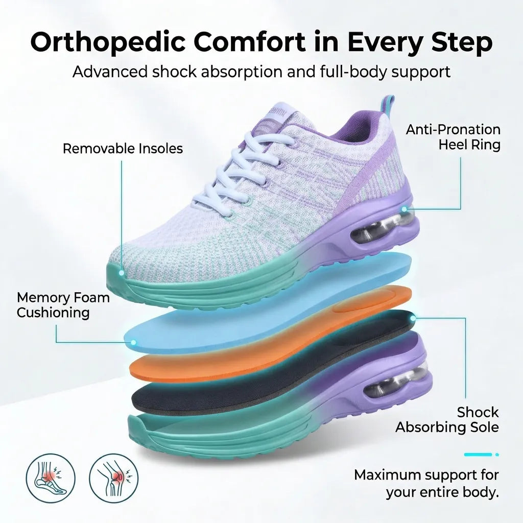 HexoComfy™ Women's Lightweight Orthopedic Shoes with Breathable Upper 2