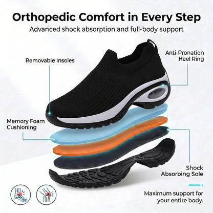 HexoComfy™ Women's Orthopedic Slip-On Shoes with Stretch Knit Collar 2