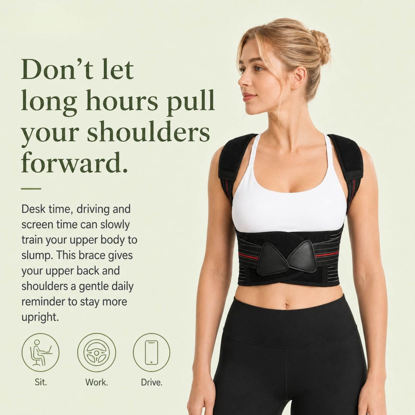 PostureGuard™ Adjustable Posture Corrector for Back Support and Alignment 2