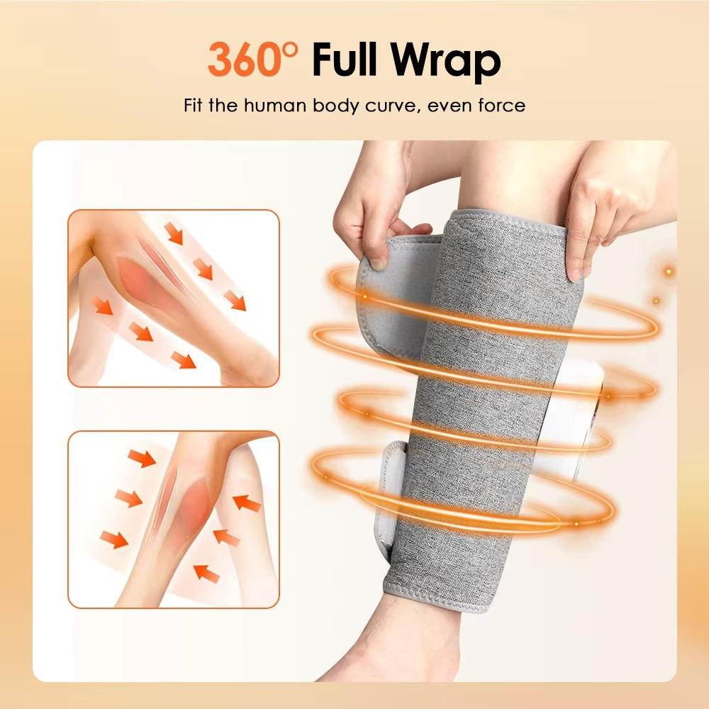 HexoLeg™ Cordless Air Compression Calf Massager with Heat &amp; Smart Pressure Relief