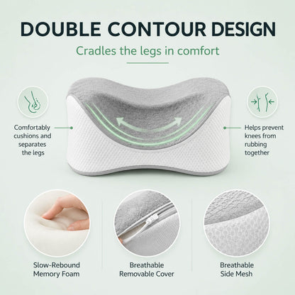SnoozeAlign™ Knee Pillow for Side Sleepers - Comfort and Alignment Support 3