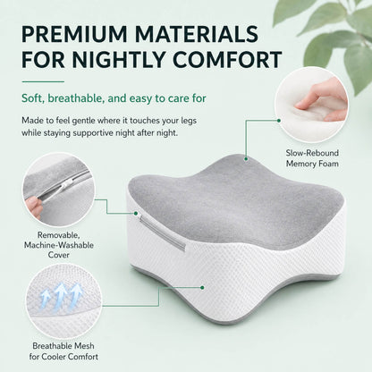 SnoozeAlign™ Knee Pillow for Side Sleepers - Comfort and Alignment Support 5