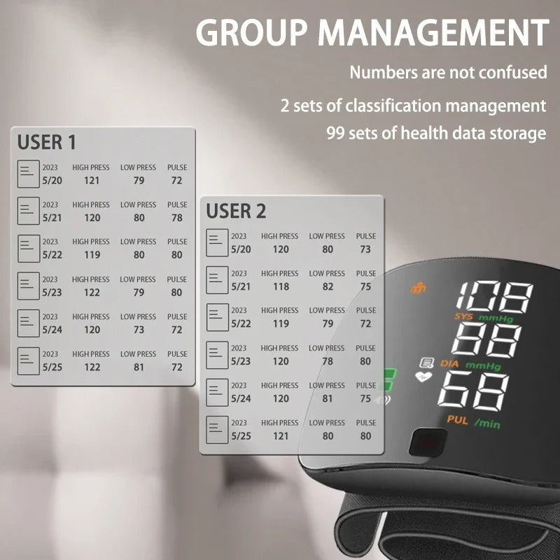 VitalCuff™ Home Blood Pressure Monitor with Voice Alerts for Easy Tracking 5