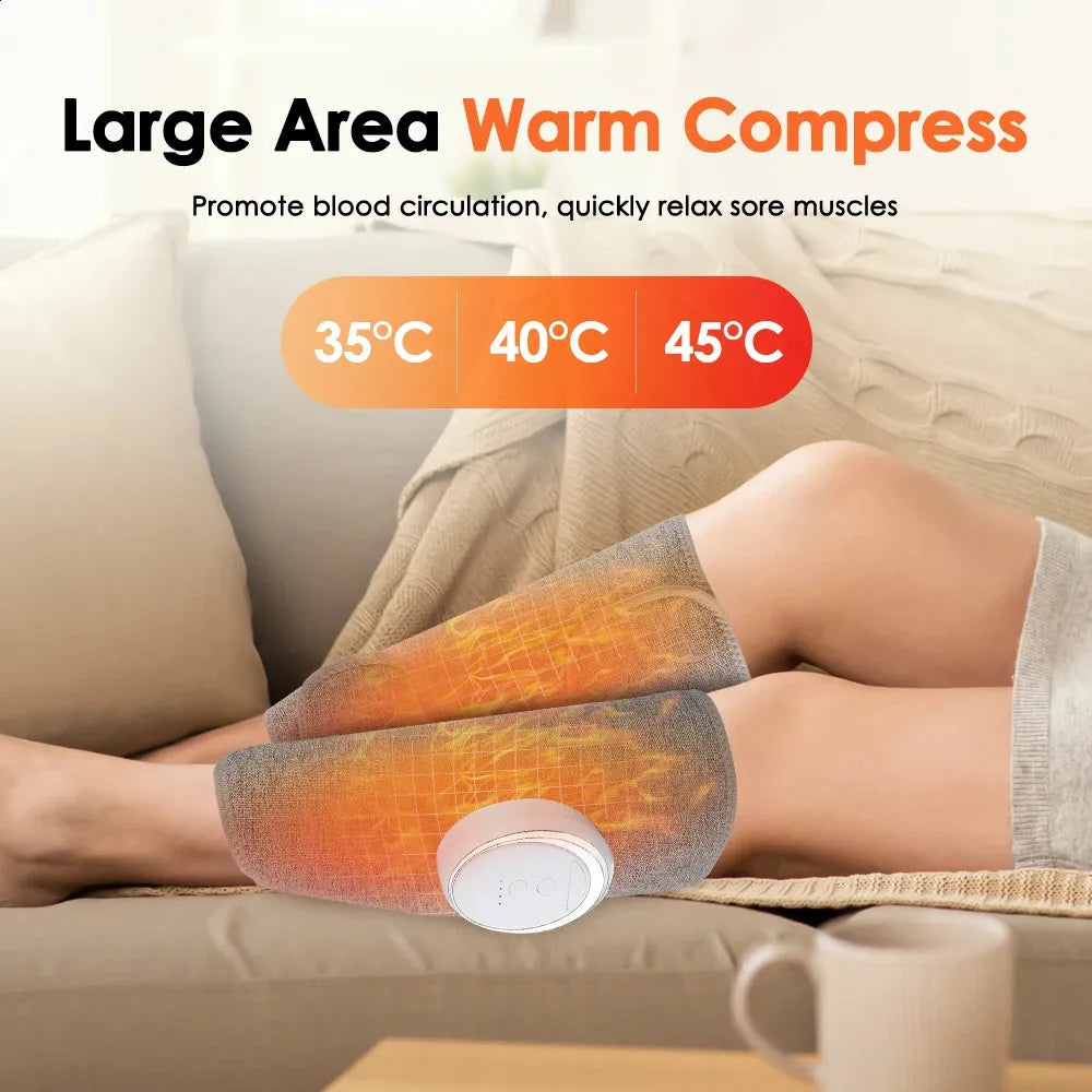 HexoLeg™ Cordless Air Compression Calf Massager with Heat &amp; Smart Pressure Relief