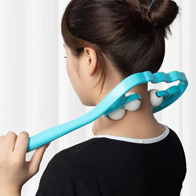 Neck Massager Roller Colorful Plastic Shoulder Trigger Point Therapy  Relaxation❤