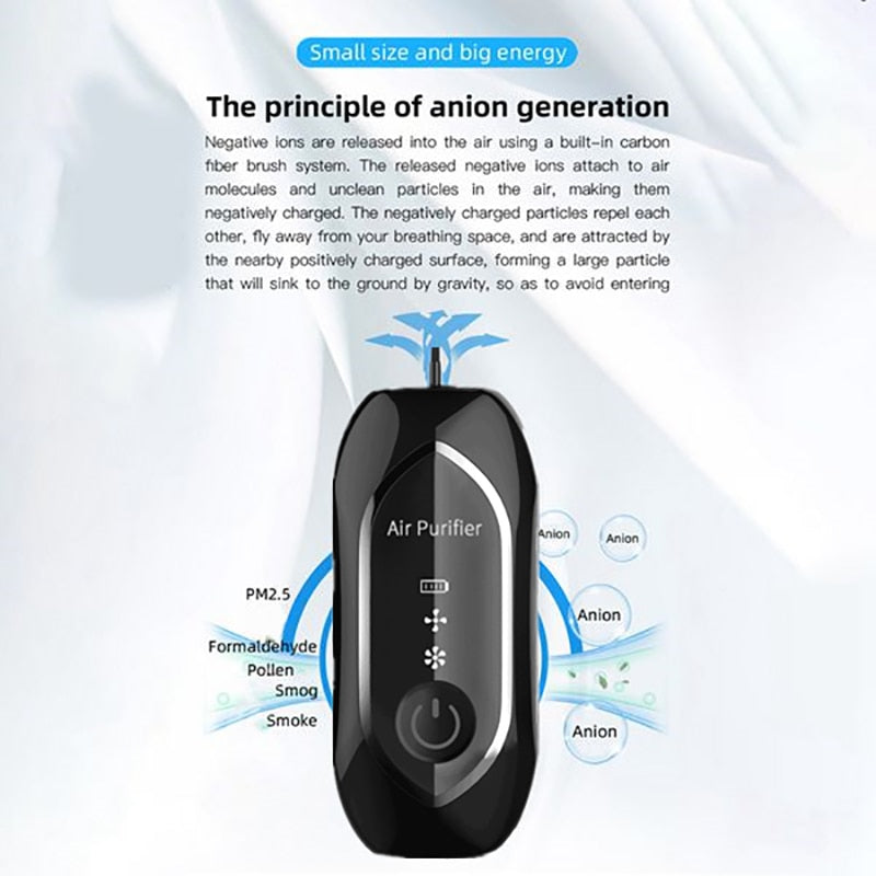 Personal Air Purifier Necklace Portable Low Noise Mini Wearable Ion  AirFreshener | Shopee Philippines