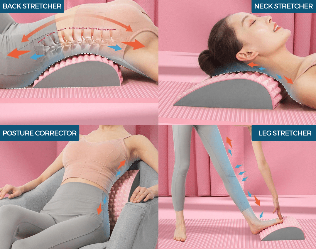 Back Stretcher Pillow Neck Lumbar Support Massager For Neck Waist