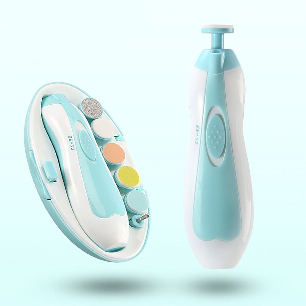 WHITE HEMICO Electric Automatic Nail Clippers For Babies
